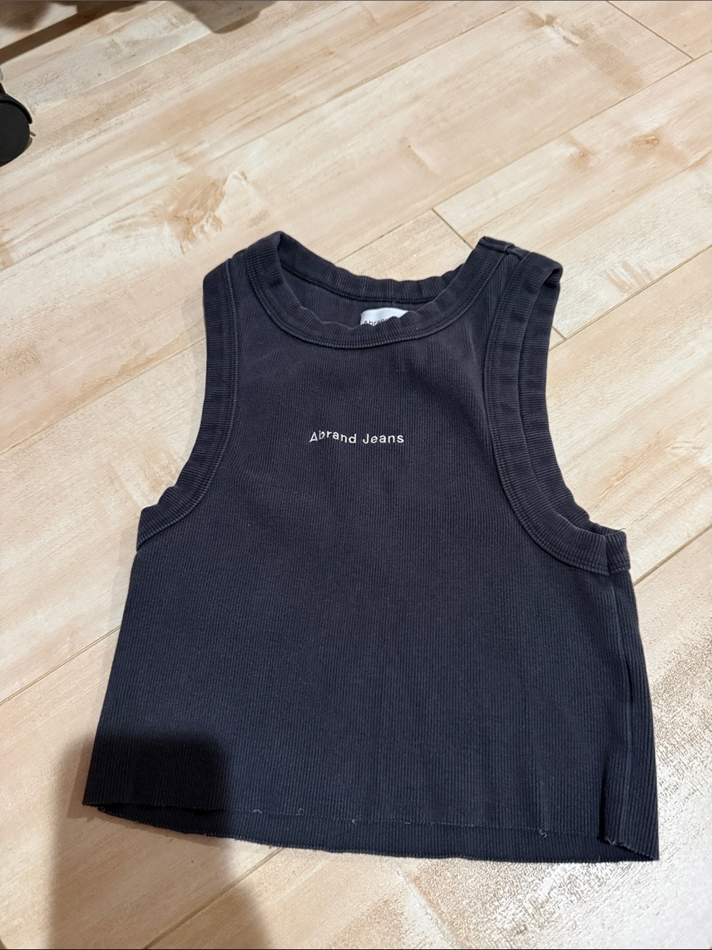 Black crop Tank Top